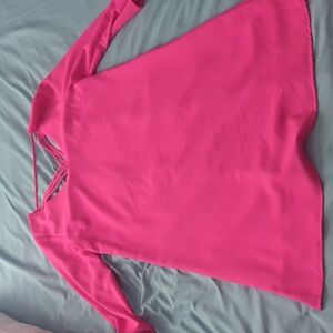 Skies are blue hot pink dress